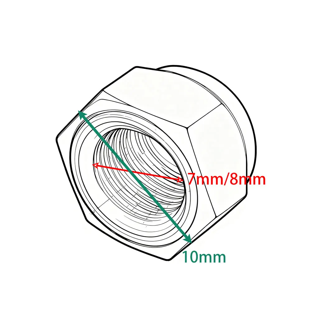 Carrete de pesca de fundición con cebo, tuerca M7/M8 para DAIWA/SHIMANO, carretes de fundición con mango izquierdo/derecho, pieza de repuesto para reparación de carretes de pesca - imagen 4