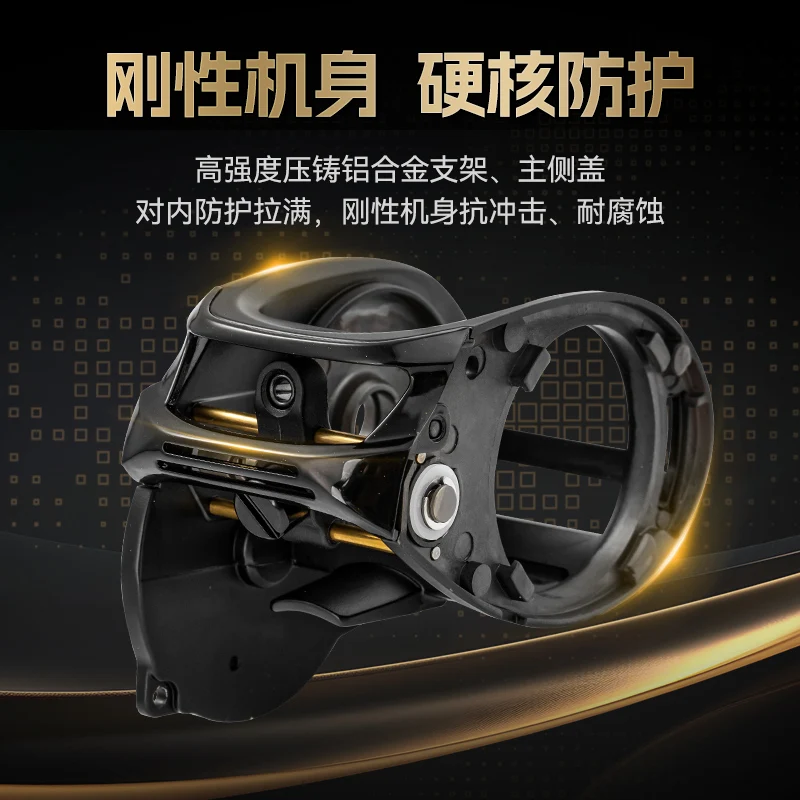 Carrete baitcasting Ecooda Star Flame – Precisión de fundición