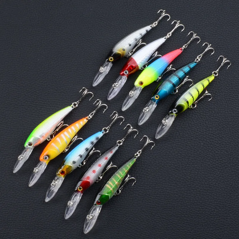 Señuelo de pececillo duro para pesca, cebo de plástico artificial, ojos 3D, Wobbler, 1 parte, 9cm, envío gratis - imagen 5