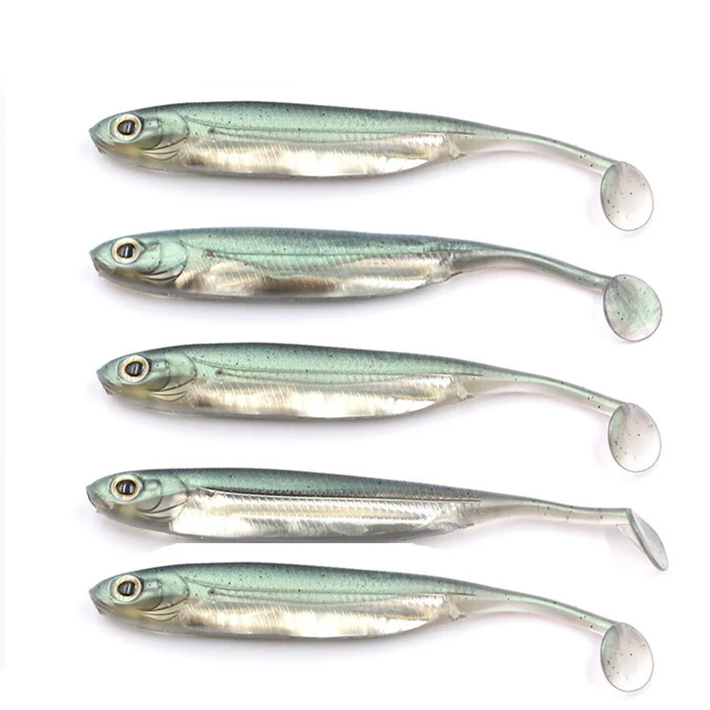 FTK 5 uds 6g cebo de plástico suave Swimbait Paddle Tail Shad señuelo Bass Shad cebo de silicona Minnow cebo de natación para trucha Walleye Crappie - imagen 5