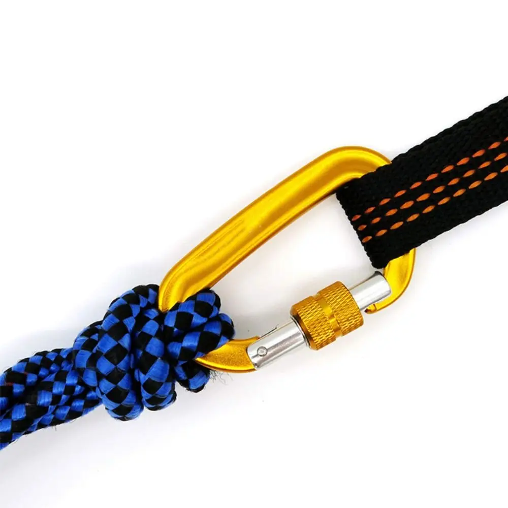 Mosquetón de seguridad profesional de 12KN, hebilla de escalada de aluminio de 10 colores, herramienta de ascenso para exteriores, equipo de protección para montañismo