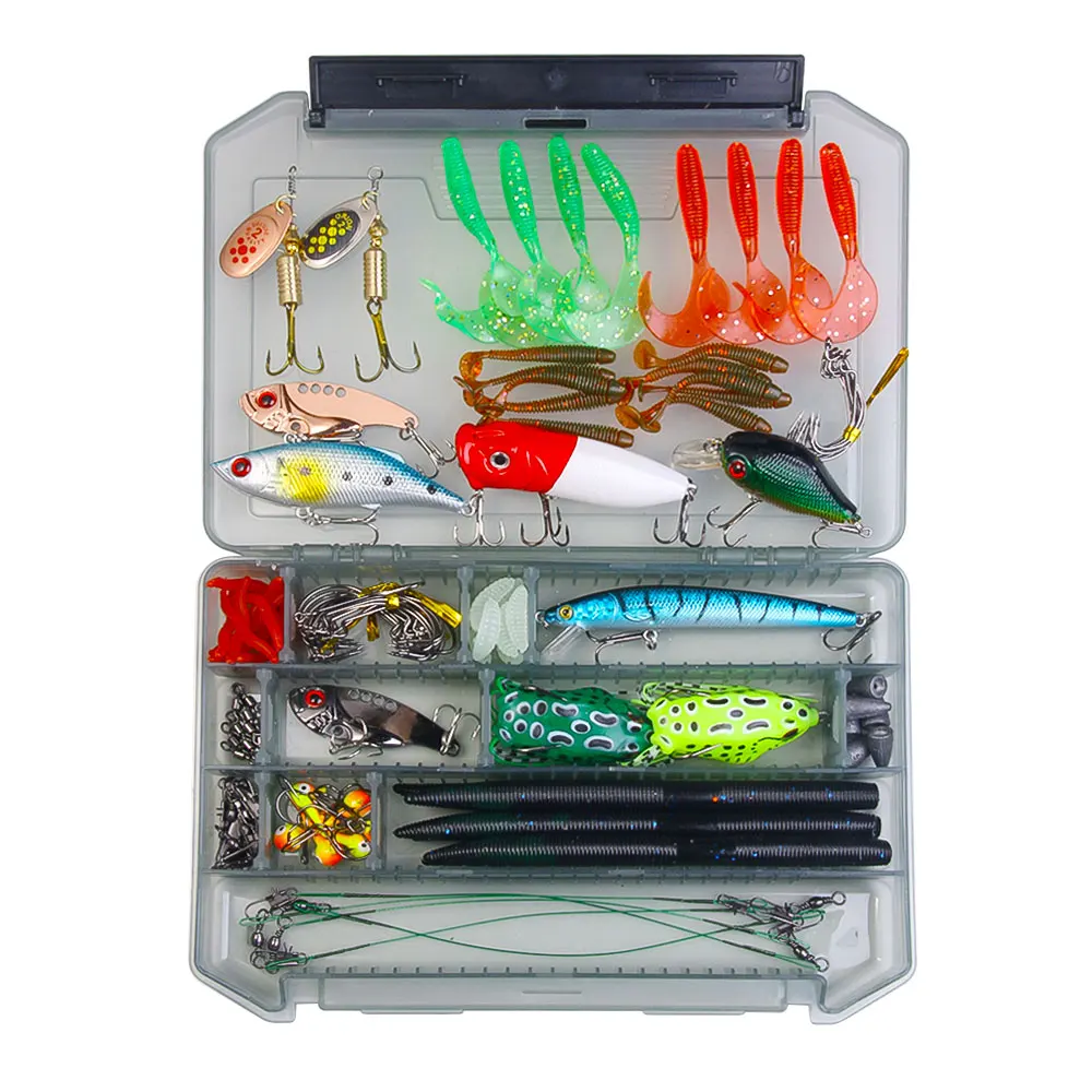 124 Uds. Conjunto de accesorios de señuelo de pesca minnow vib rana señuelos artificiales de pesca lubina trucha Lucio Wobbler aparejos de pesca Jerkbait - imagen 2