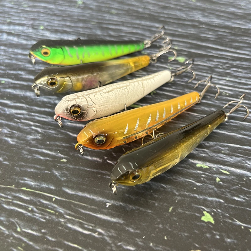 Señuelos de Pesca de lápiz de hundimiento lento, cebo Artificial de agua salada y dulce, Wobbler para trucha, lubina, Swimbait, suministros, 71mm, 7g - imagen 5