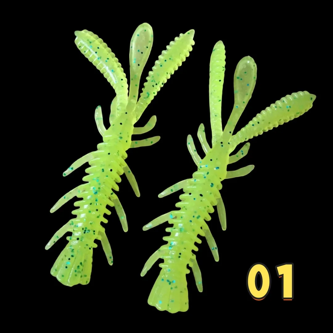 Pack de cebos blandos flotantes forma cangrejo TPE