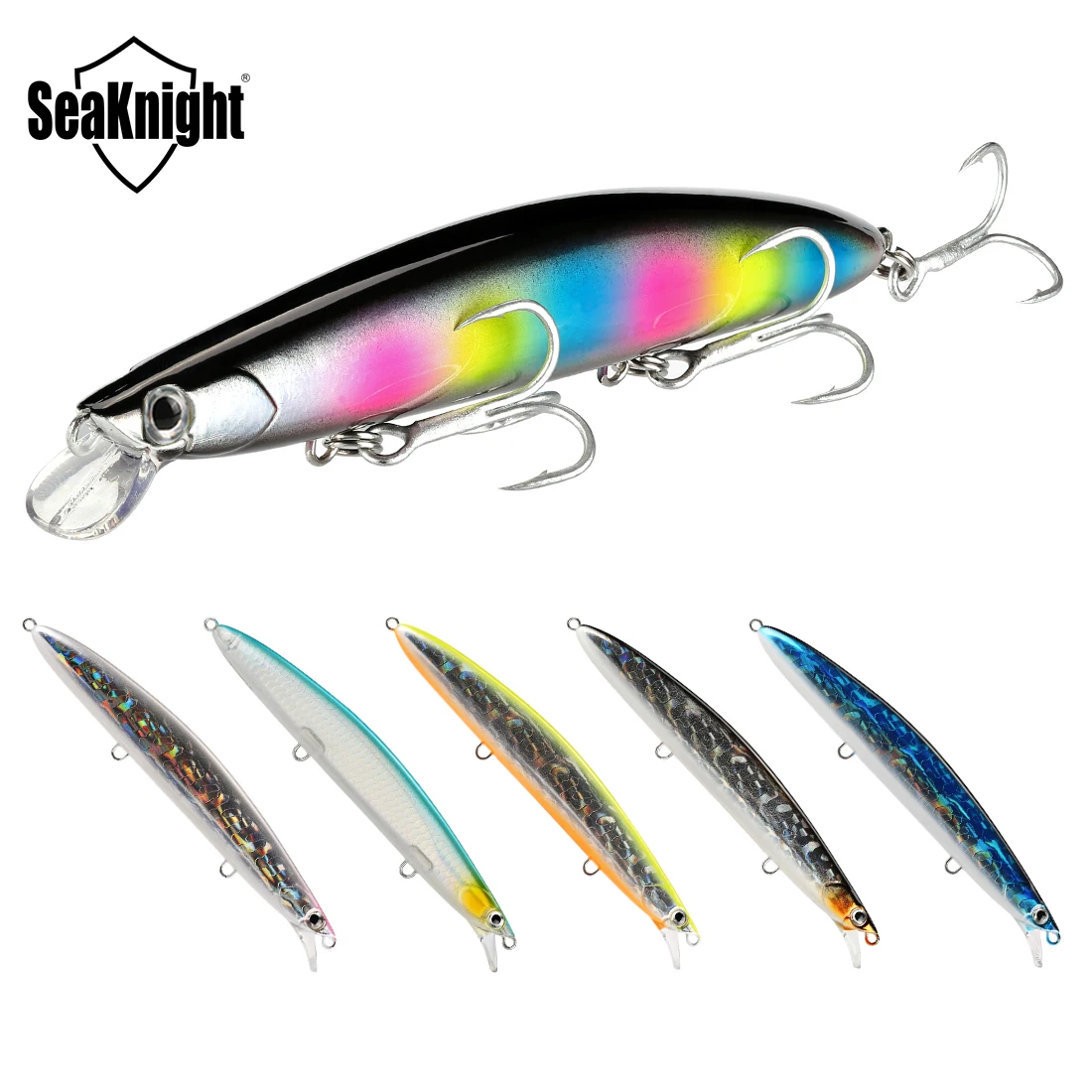SeaKnight 08 Minnow hundimiento 0,3-0,9m – Señuelo duro lance súper largo - imagen 5