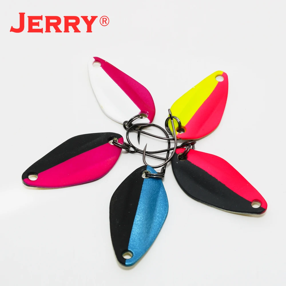 Jerry Auriga-cuchara de pesca Micro ancha, señuelos para trucha, colores UV, aparejos de pesca ultraligeros brillantes, adornos brillantes, venta al por mayor - imagen 2