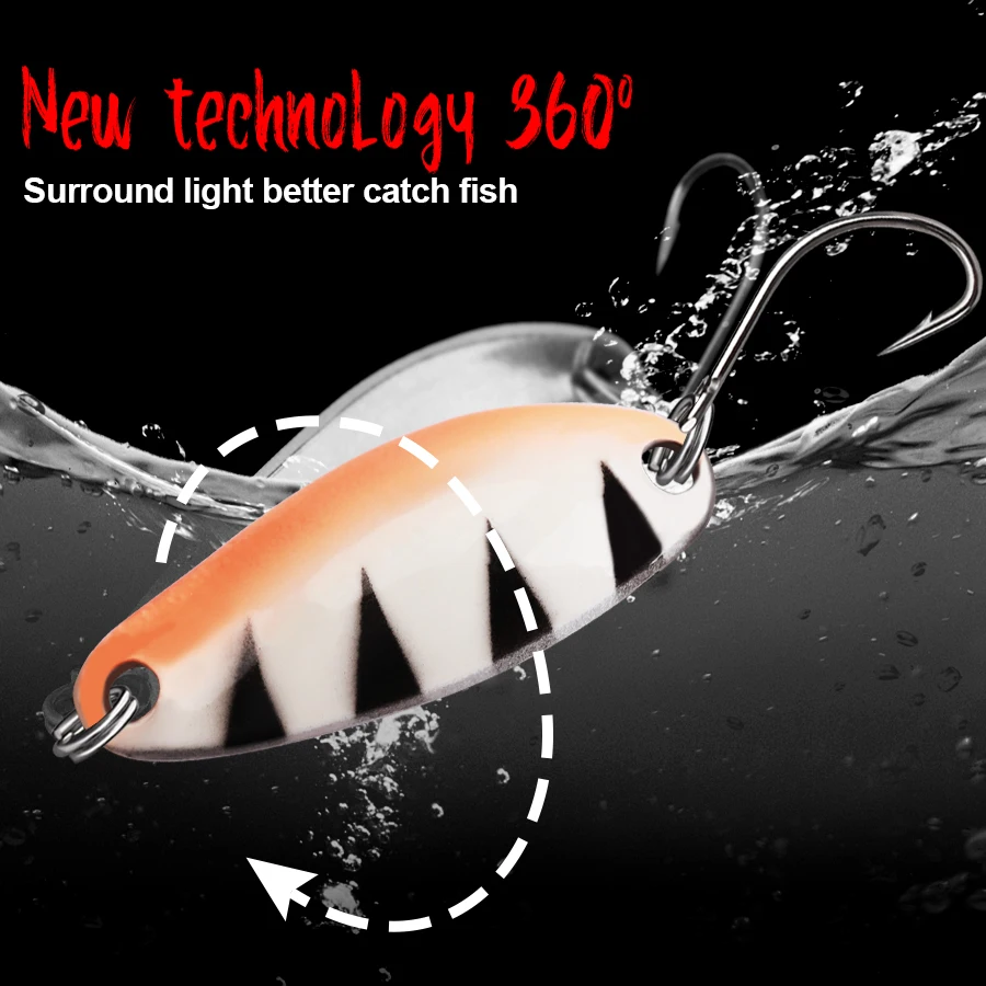 FTK Pesca Stream cebo trucha cuchara cebo MIU 2,5g 3,5g 5,5g Spinner cobre Metal cuchara de Pesca señuelo para trucha perca Lucio salmón - imagen 5