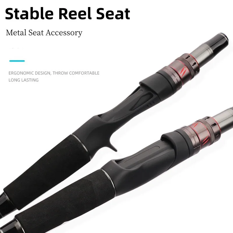 Caña de pescar de lubina Mavllos GONGO con señuelo portátil de 4 secciones línea de 10-40g 12-30lb caña giratoria de pesca de trucha para fundición - imagen 5