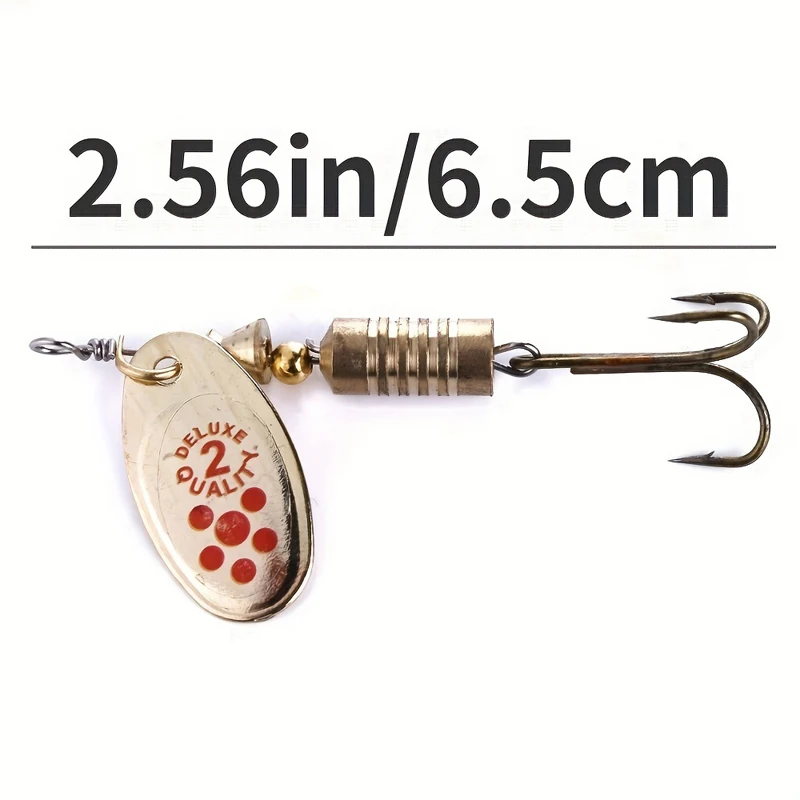 10 Uds 6,7 cm 7g cuchara giratoria cebo de Metal señuelo de pesca lentejuelas Crankbait cuchara cebos para lubina trucha perca Lucio giratorio - imagen 2