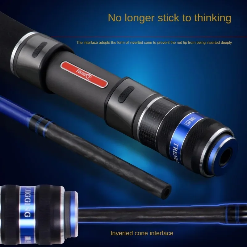 DSNY piezas completas Fuji caña de pescar de Jigging lento 1,9 M caña de pescar giratoria/fundida de alto carbono Pe 0,8-5 peso del señuelo 40-400g arrastre 20kg - imagen 4