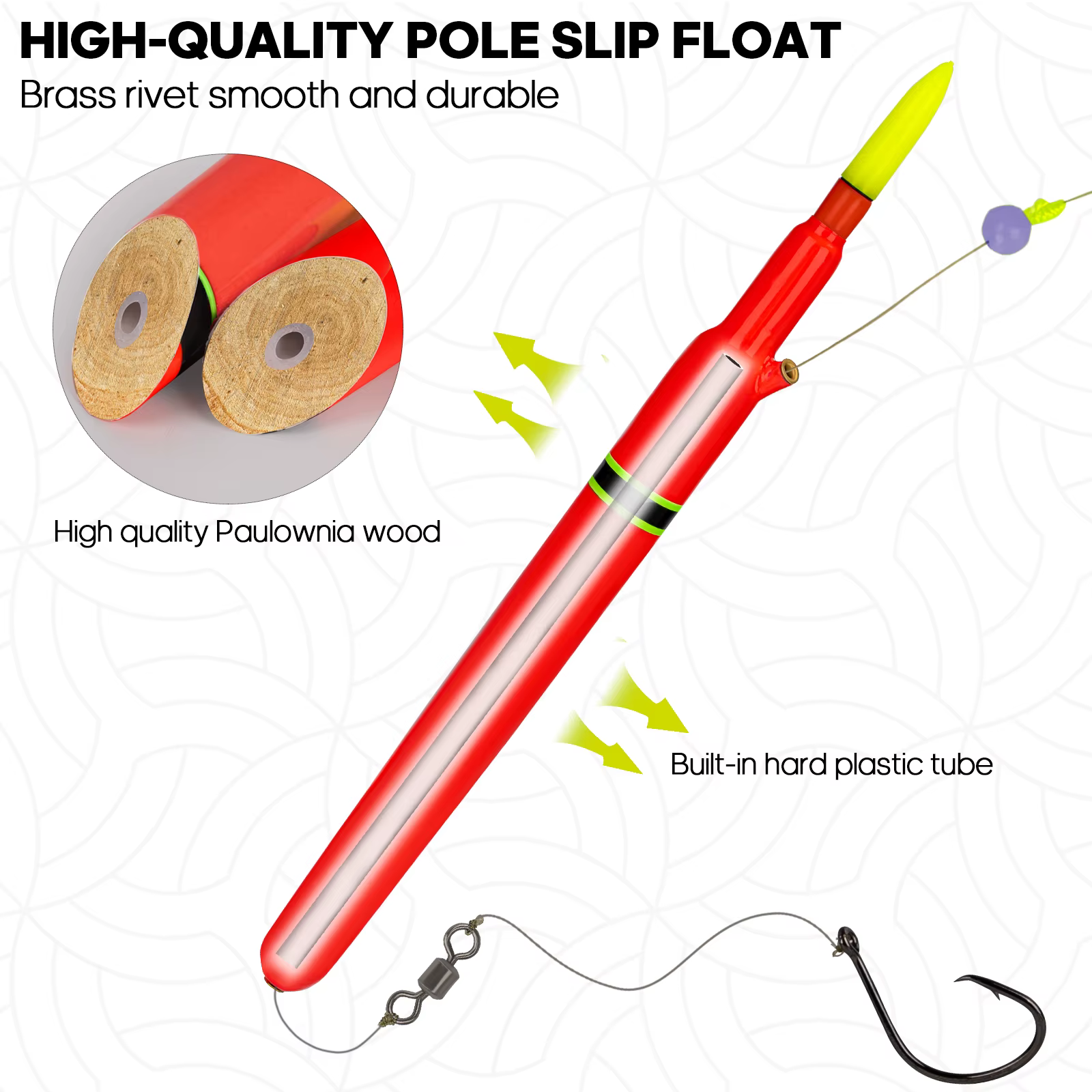 Flotadores LED pesca para bagre señuelos grandes cañas madera - imagen 3