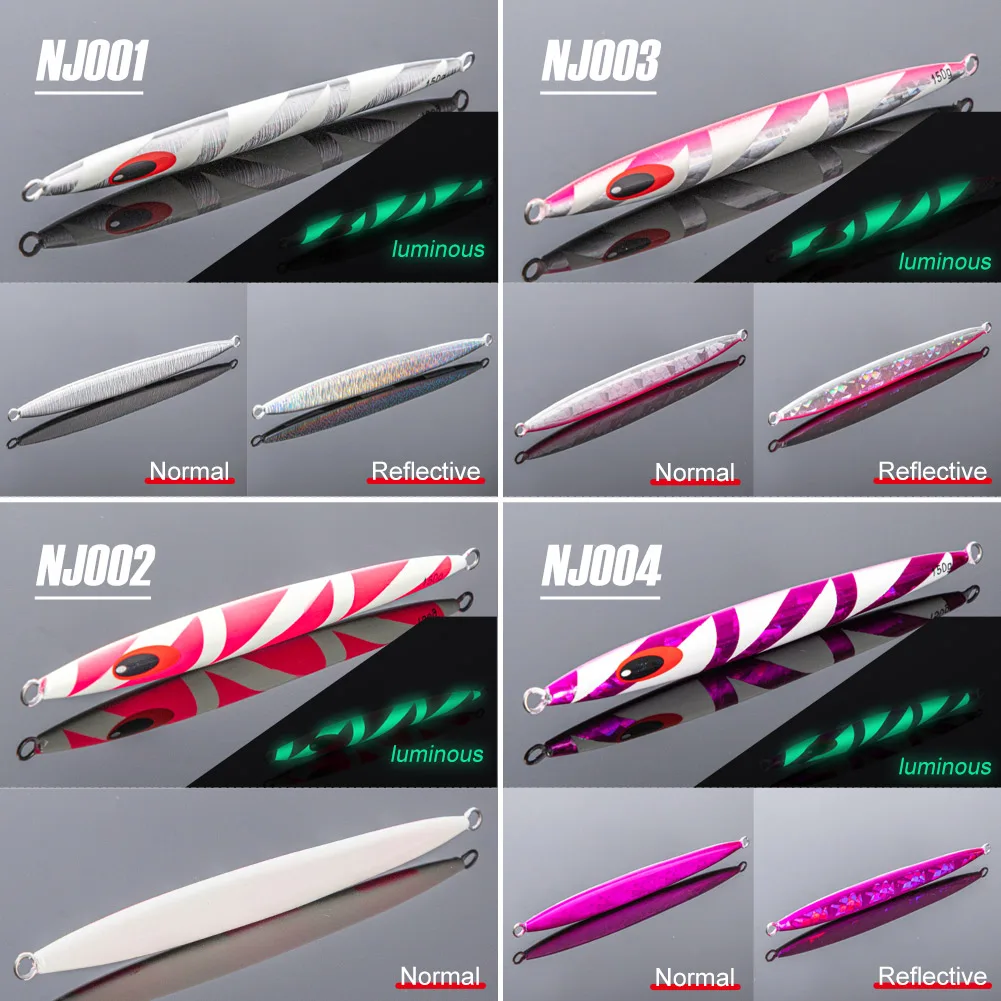 NOEBY-señuelo de pesca con plantilla de Metal, 80g de velocidad, Jigging profundo, Jigging lento, pesca en el mar, cebo duro Artificial para atún de agua salada, plantillas GT - imagen 2