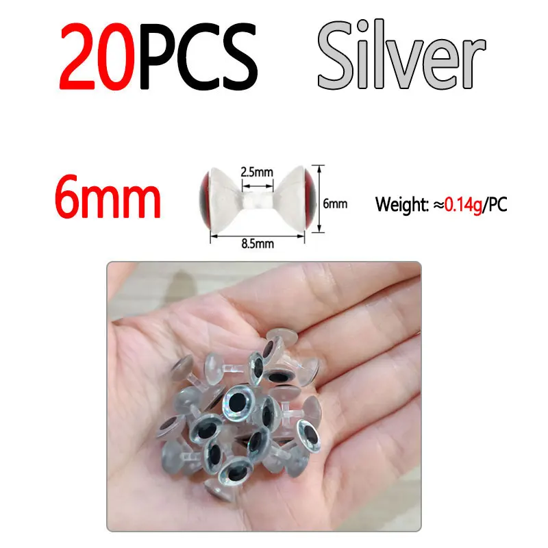 6mm 20pcs Silver