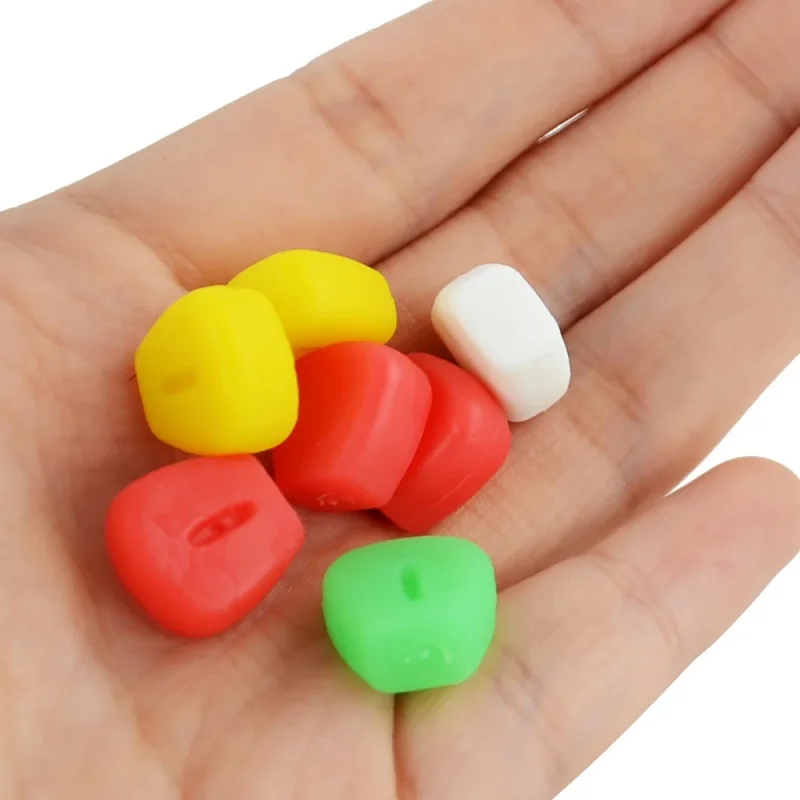 100 Uds. Cebo suave de silicona con olor a maíz, cebo flotante para pesca de carpa y maíz con olor a crema de cebos de goma Artificial - imagen 4