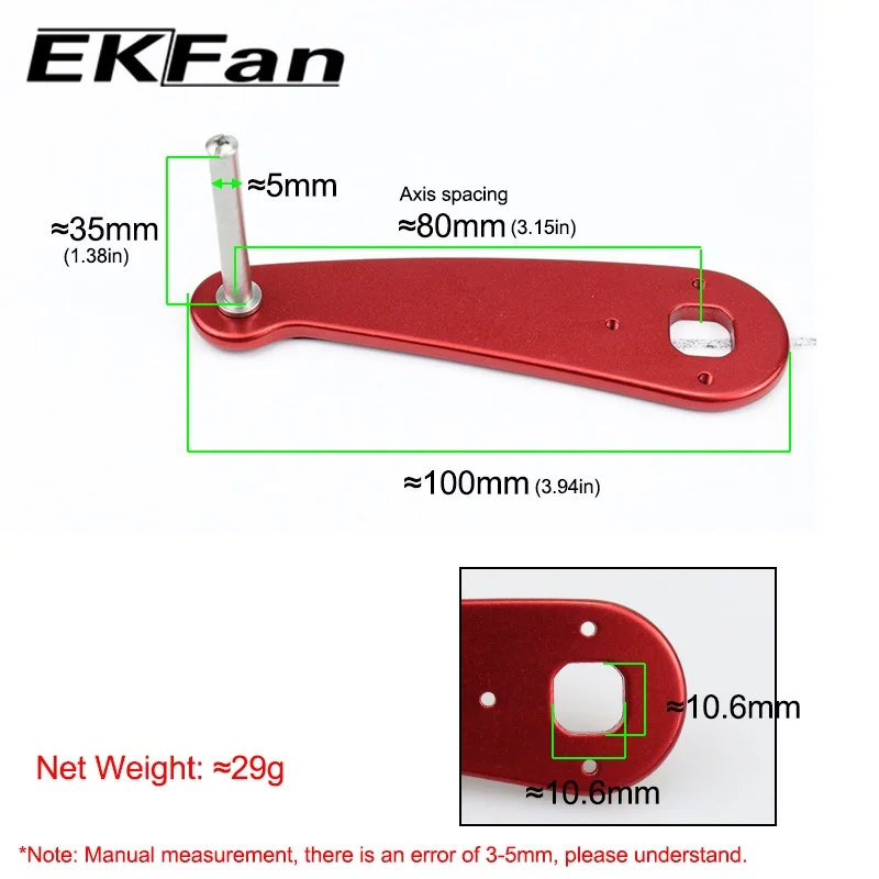 Carrete Spinning Ekfan de Aluminio 110mm para Pesca Ultraligera - imagen 5