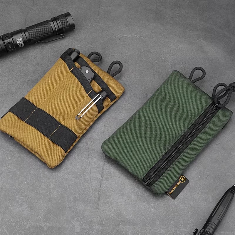 Bolsa táctica EDC, billetera, mini riñonera, tarjeta, llave con riñonera para acampar, senderismo, caza, pesca, monedero al aire libre - imagen 3