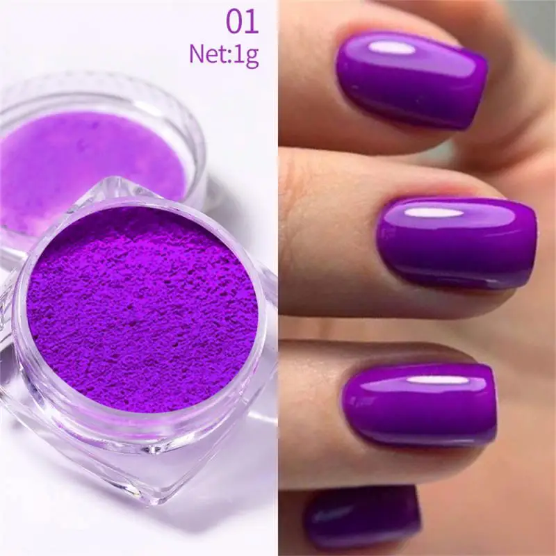 Purpurina de neón para uñas, polvo cromado colorido para decoración de uñas, suministros para manicura, pigmento para frotar - imagen 5