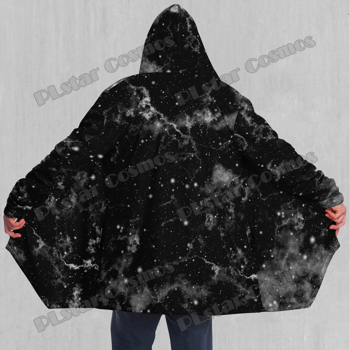 Capa de pesca Dark Matter con capucha y forro Sherpa para invierno - imagen 2