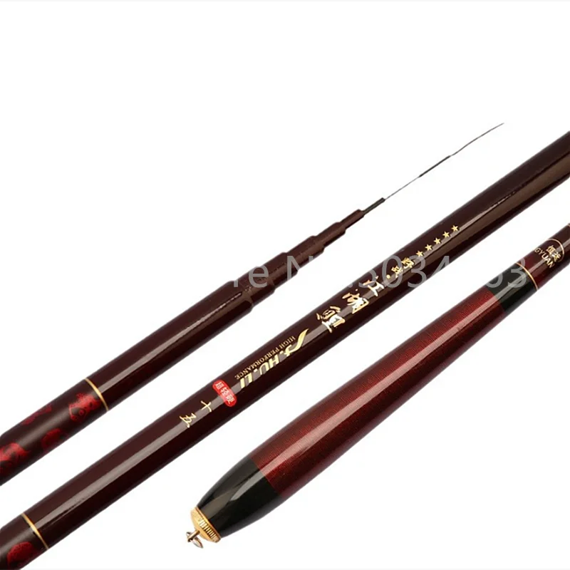 Caña de pescar telescópica de fibra de carbono, accesorio de pesca superduro para carpa, 3,6 M/3,9 M/4,5 M/5,4 M/6,3 M - imagen 4