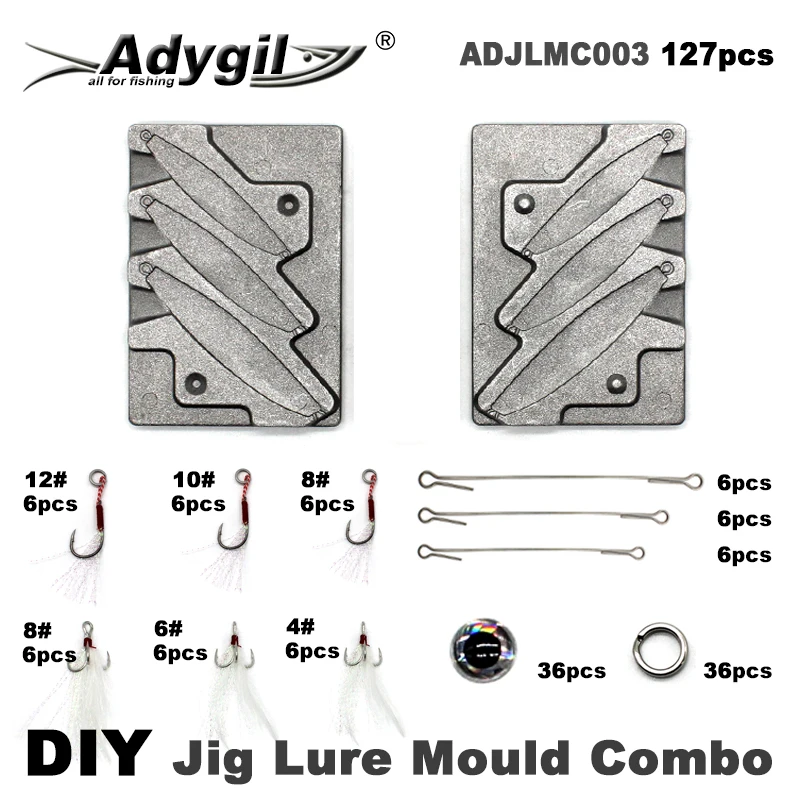 Molde de señuelo de metal Adygil para pesca artesanal de fundición