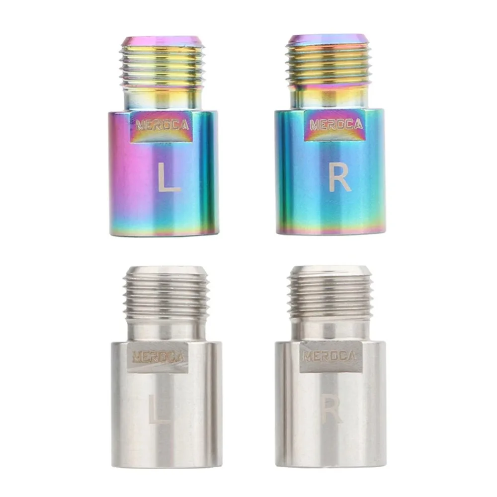 1 par MEROCA eje de extensión de Pedal de bicicleta pernos de aleación de aluminio espaciadores extensores de eje de Pedal de bicicleta rosca M14 - imagen 3