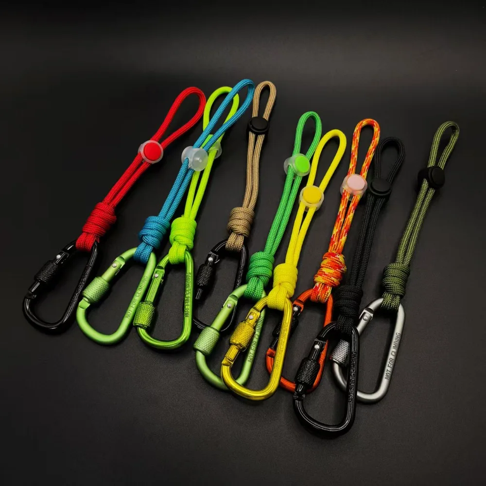 Paracord portátil multifuncional para colgar botellas de agua