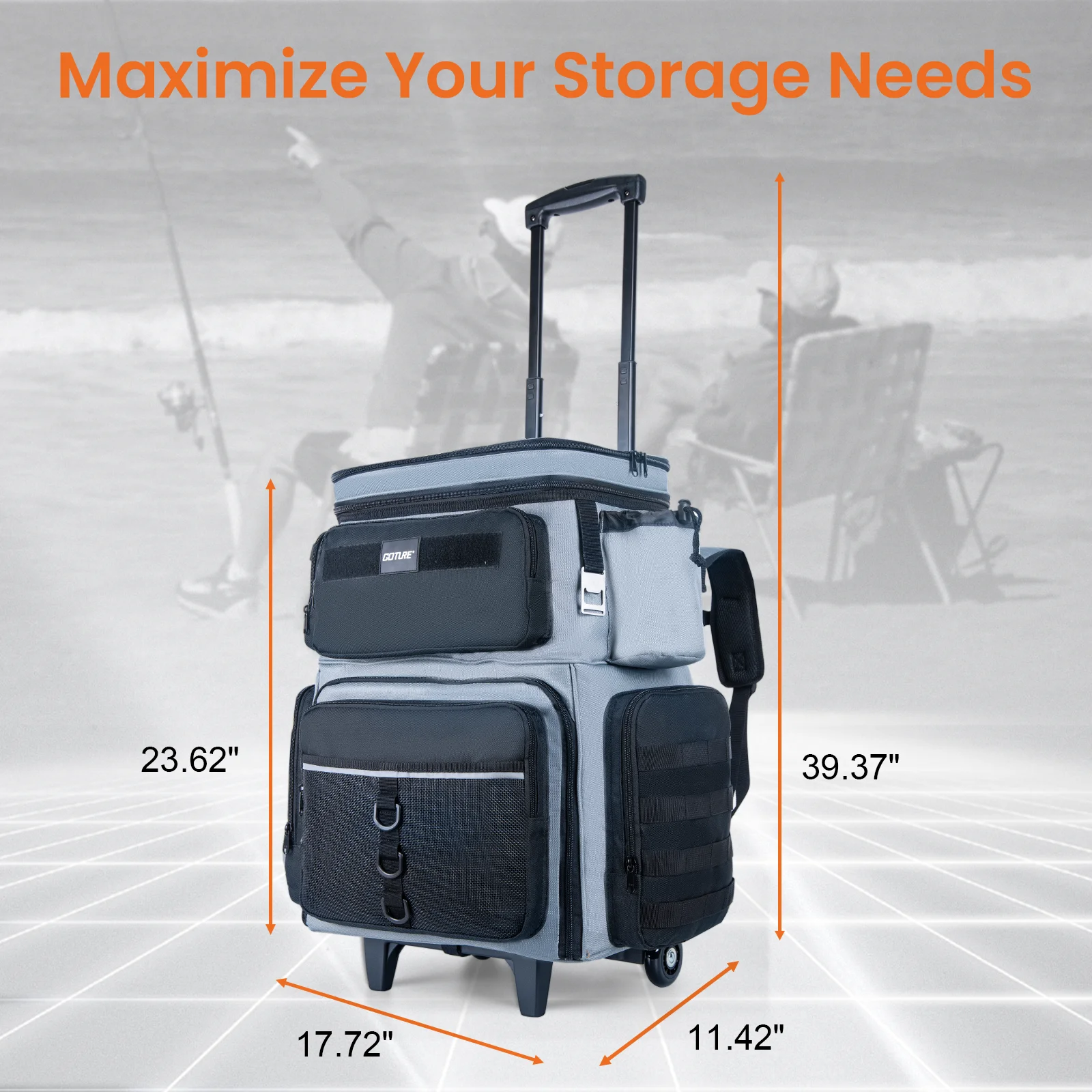 Goture Bolsa Pesca Rodante Impermeable – Nevera - imagen 2