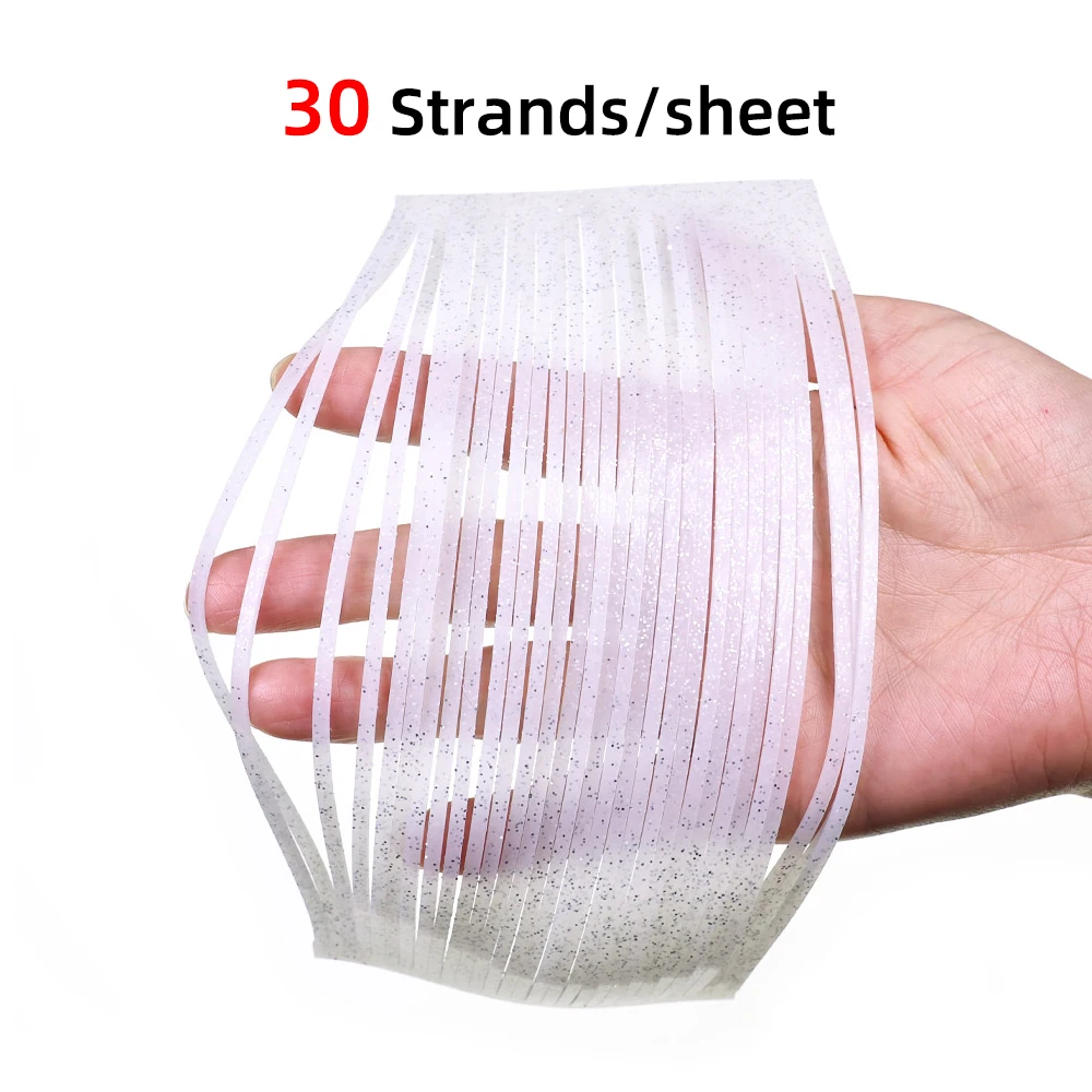 Falda de silicona con purpurina de 2mm de ancho, atado de moscas, piernas de goma suave, Popper de pesca, Buzzbait, serpentina de agua salada, señuelo para cabeza Jig, Material DIY - imagen 5