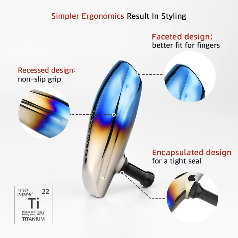 Barra en T Gomexus para Shimano Ocea Conquest Saragosa SW Daiwa Saltiga Saltist perilla de mango de titanio agua salada 105mm - imagen 3