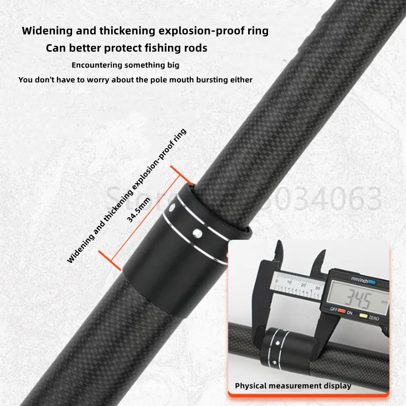 Caña de pescar telescópica de carbono 2,1, caña de tiro para lanzar peces pesados de larga distancia, 50kg por encima - imagen 5