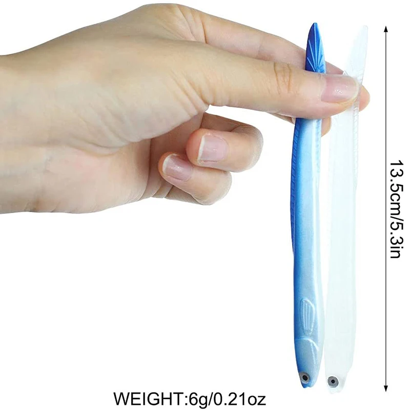 PRO BEROS-SEÑUELOS blandos de Anguila de 5 piezas, señuelos artificiales de 14cm y 6,3g, gusano de pesca de silicona, Lucio, pececillo, Swimbait, Jigging, cebos de plástico - imagen 3