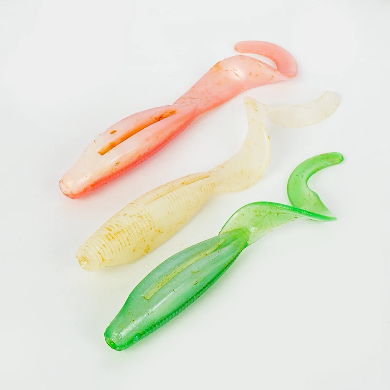 Zman, importado de EE. UU., cola de un solo rizo de 4 pulgadas, perfumada, rizada, resistente a mordeduras, señuelo duradero, cebo suave - imagen 3