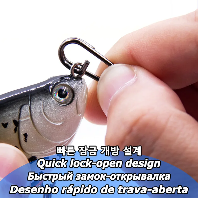 50 Piezas de Conectores de Anzuelos de Pesca Luya, Hebilla Interior Ovalada de Acero Inoxidable, Anillo Doble Reforzado, Accesorios de Pesca - imagen 3