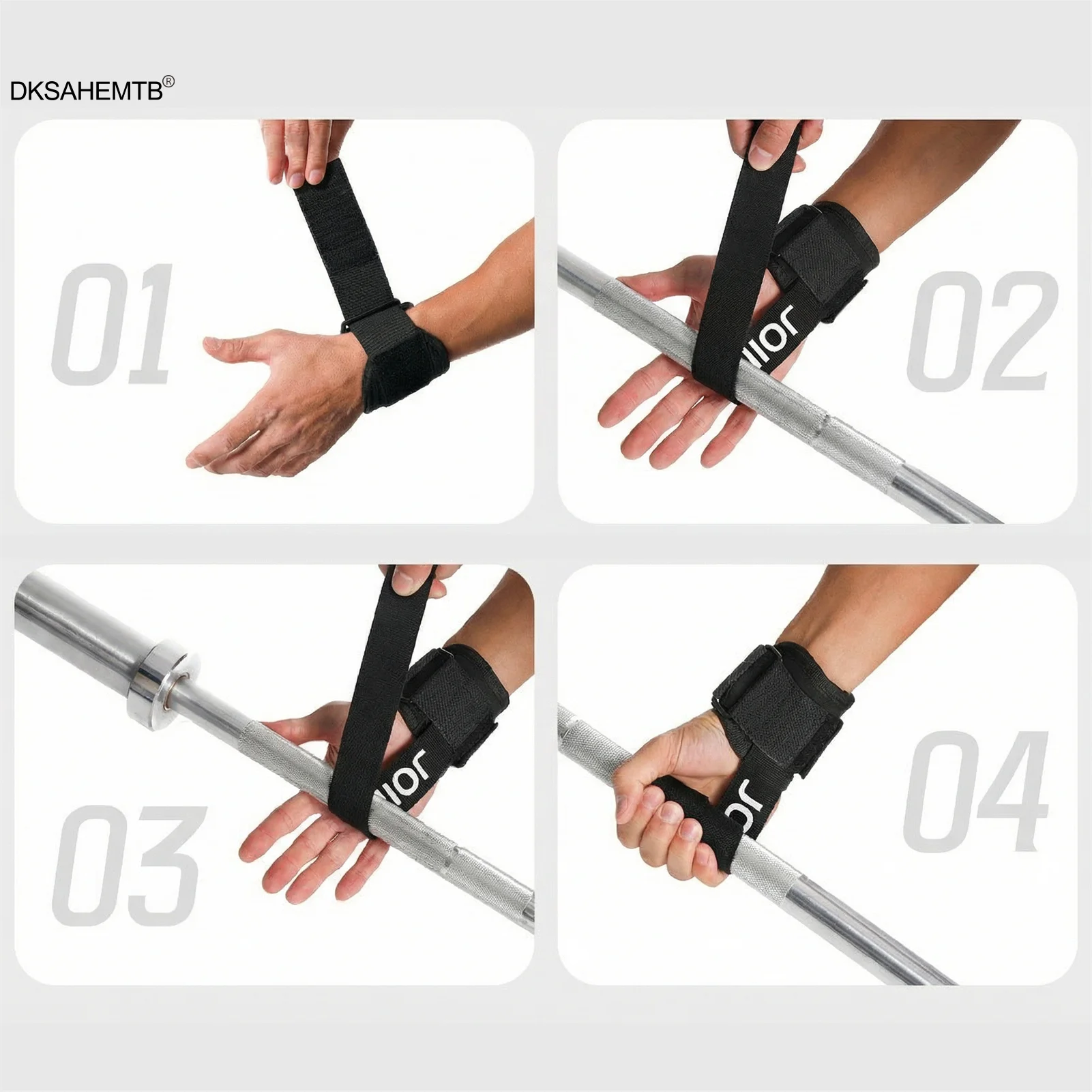 Muñequera de entrenamiento deportivo, correa de agarre antideslizante ajustable para hombres y mujeres, correa de Rally para levantamiento de pesas, 1 par - imagen 5