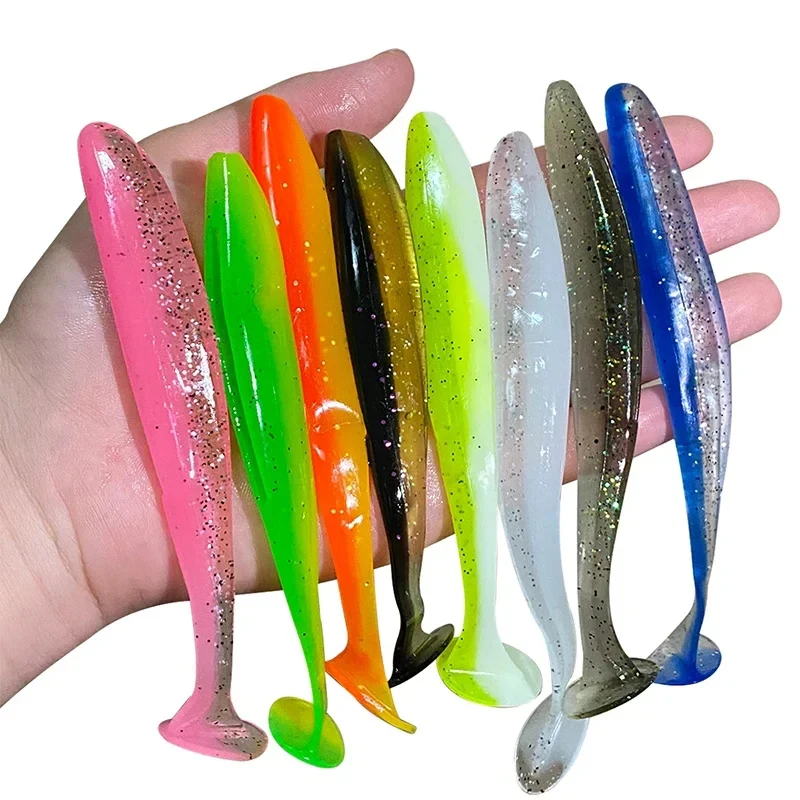 Señuelo suave de silicona para Sábalo, Wobbler, gusano de mar, Swimbait, Wobblers, accesorios de pesca, 5 piezas - imagen 5