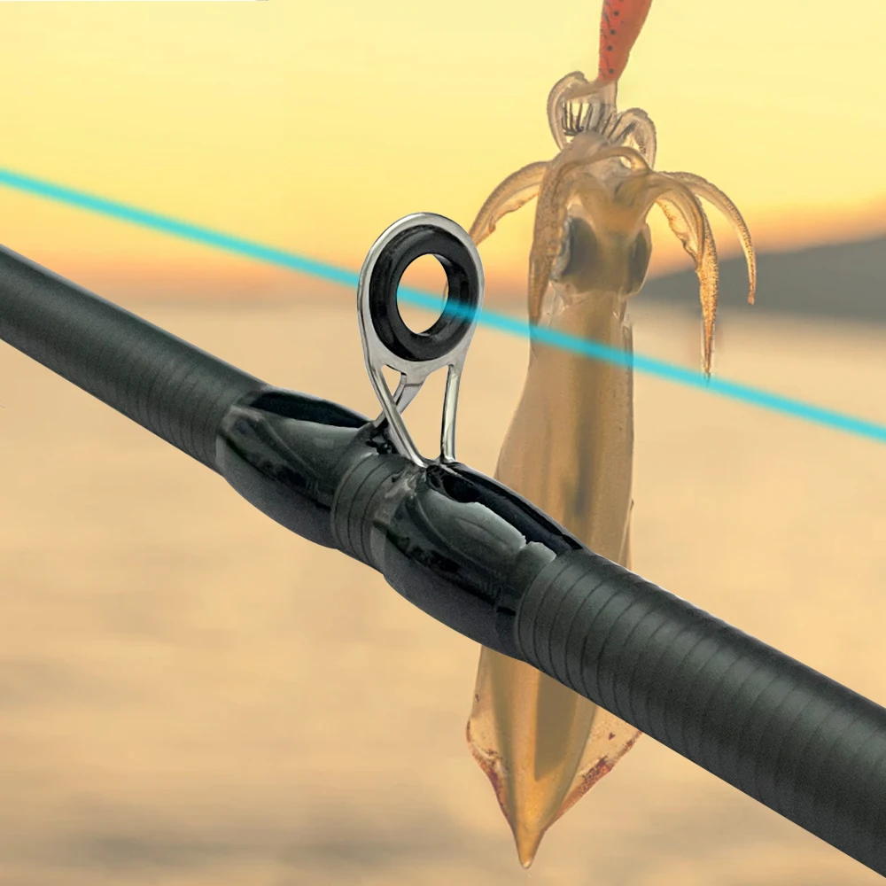 Caña de pescar de calamar ROLLFISH para fundición, caña de Jigging de 1,65 m/5,41 pies M, caña de Jigging eléctrica, caña de 2 puntas para caña de barco de pulpo de alta calidad - imagen 4