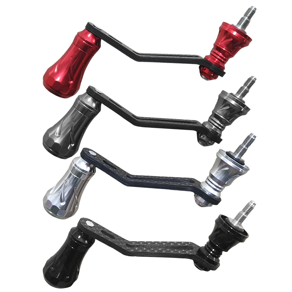 Mango de carrete de pesca de fibra de carbono, perillas de Metal para DAIWA/SHIMANO, mango de carrete giratorio, piezas de repuesto para pesca - imagen 5