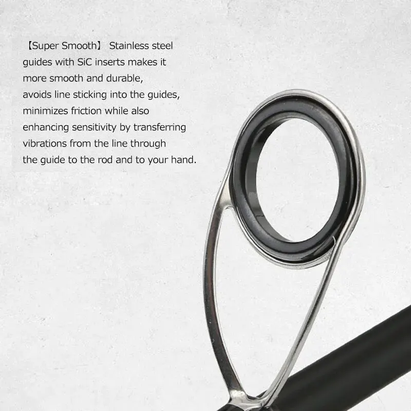 Caña de pescar con señuelo de 1,98 m para viaje, caña giratoria M Power, caña de Baitcasting de acción rápida, peso del señuelo 5-20g de alta calidad - imagen 3