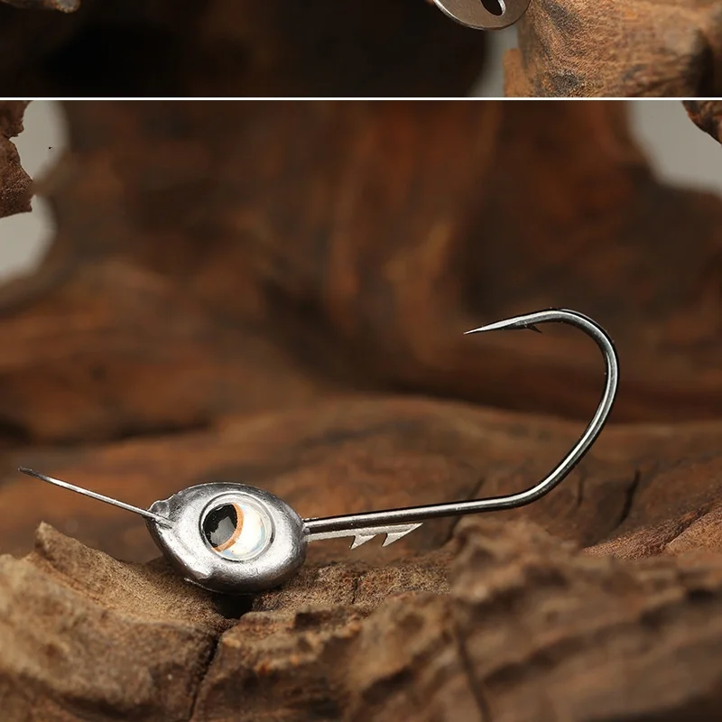Anzuelo jig head plomado minnow con anzuelo 4X reforzado para fondo - imagen 4