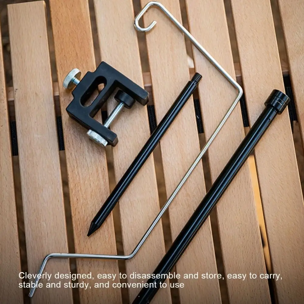 Luz colgante de pesca, soporte de linterna de mesa IGT, aleación de aluminio, soporte de fijación de Luz Portátil, ultraligero para acampar al aire libre, 1 Juego - imagen 2