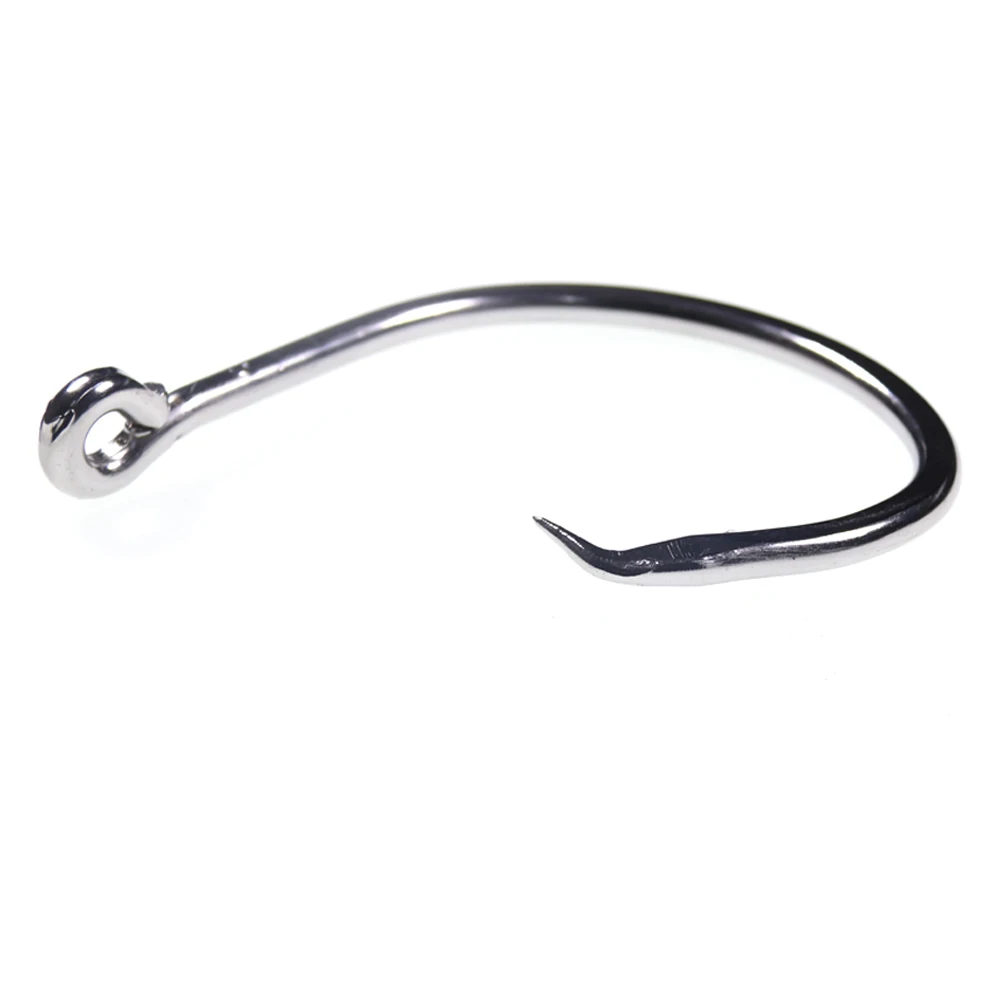 Anzuelo de pesca de agua salada súper fuerte, gancho circular de acero inoxidable, punta de garra para aparejos de curricán, tiburón de atún grande 20/0 24/0 28/0 - imagen 4