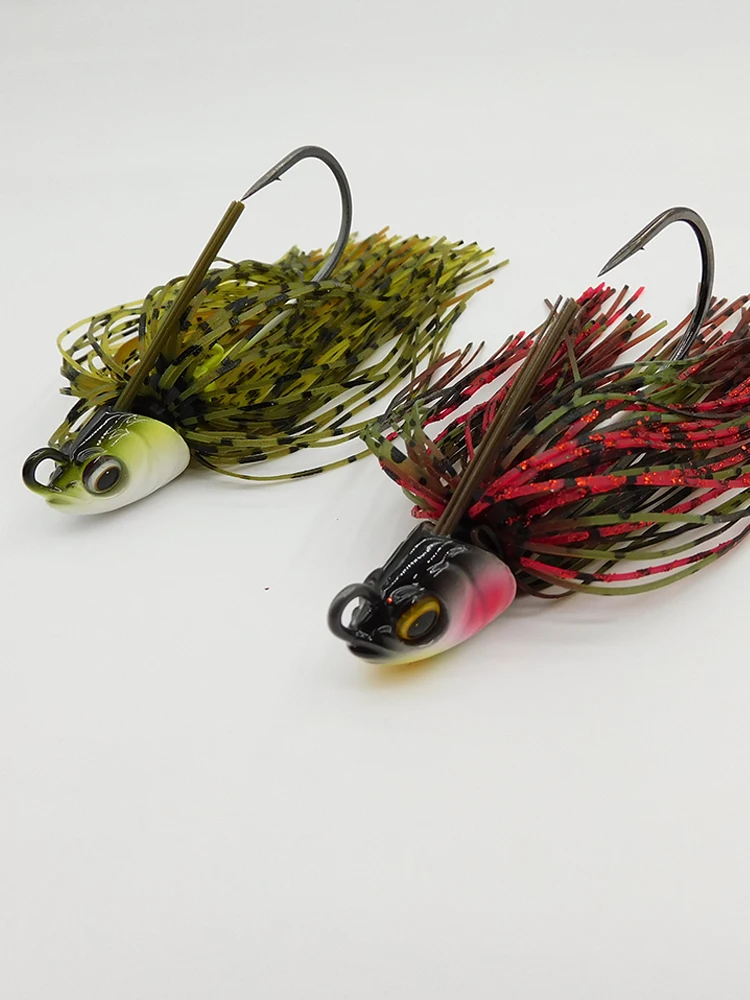 Anzuelos de pesca con cabeza de anzuelo de Color de alta calidad 2/0 14g con faldas - imagen 5