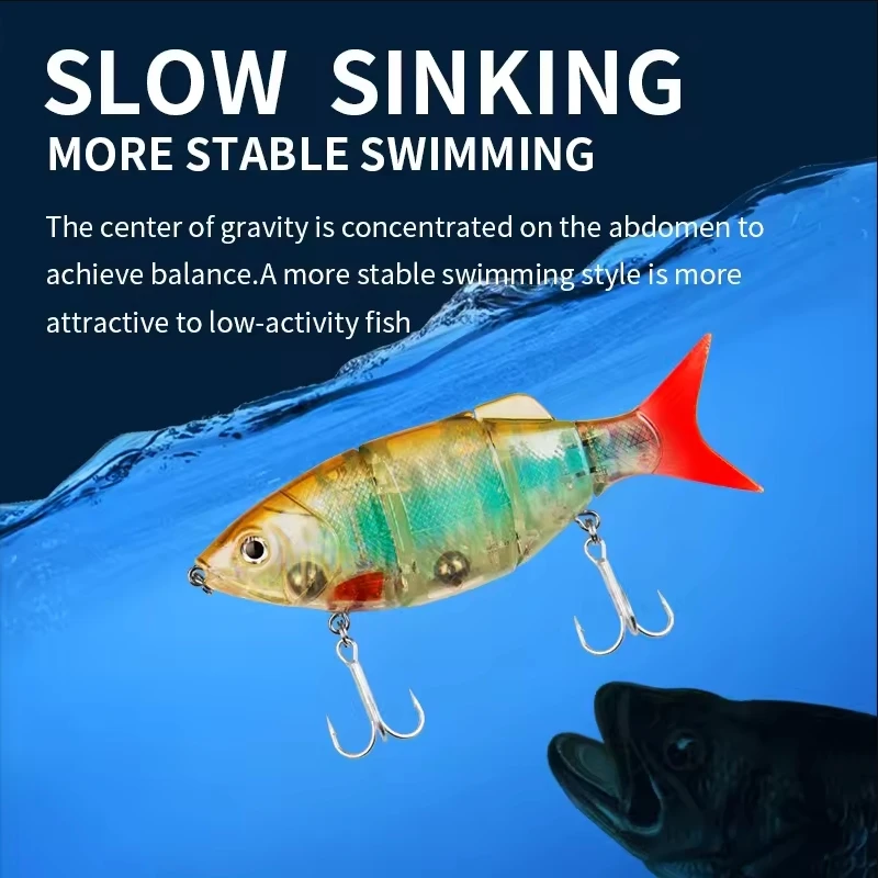 Bearking Hot buenos señuelos de pesca minnow, cebos duros cebos profesionales de calidad 11 cm/27g, cebo articulado swimbait - imagen 4