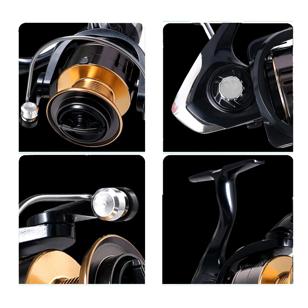 Carrete de pesca giratorio serie OSM2000-7000, alta calidad, relación de transmisión 5,2: 1, arrastre máximo de 8kg, carrete de Metal CNC para agua dulce y salada - imagen 4