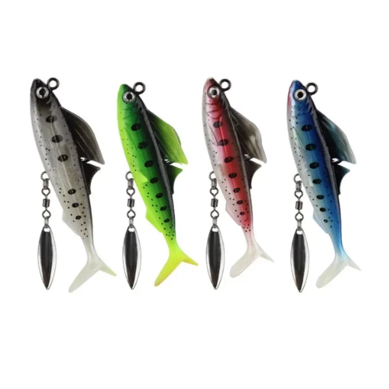 ALASICKA 8,5 cm/12,5g 1 Uds 3D ojo de pez de imitación anzuelo afilado cebo de pesca señuelo suave realista con lentejuelas para pesca al aire libre - imagen 4