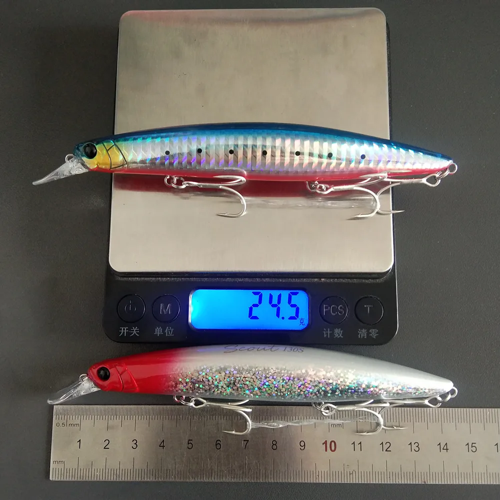 TSURINOYA 3 uds juego de agua salada hundimiento Minnow SCOUT 130mm 24g señuelo de pesca de potencia fundición larga Shore Bass Flounder cebos grandes - imagen 2
