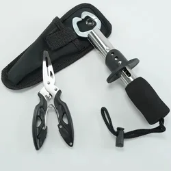 Kit herramientas pesca acero inoxidable – Controlador, pinzas, removedor