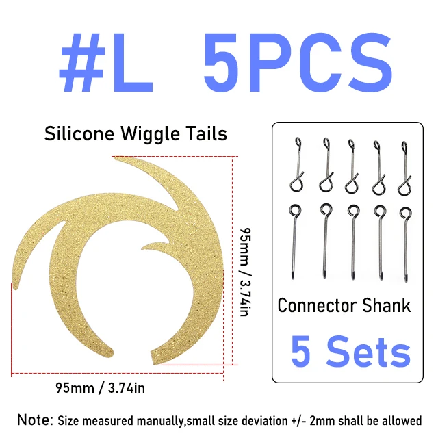 5pcs golden L