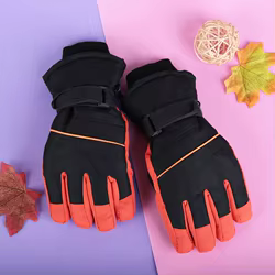 Guantes de esquí impermeables de alta calidad, manoplas de invierno antideslizantes gruesas, dedos cálidos
