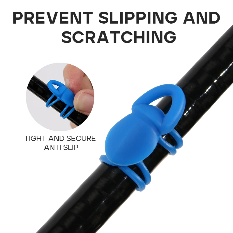 LETOYO 5-10 unids/bolsa gancho de señuelo soporte de gancho de cebo de silicona de alta elasticidad Mini soporte de señuelo antideslizante ligero - imagen 4